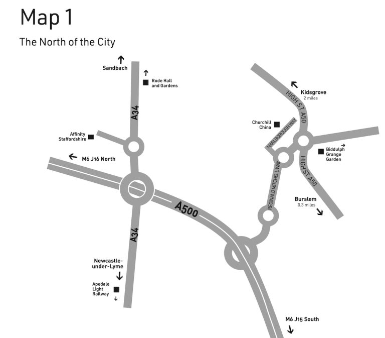 Map of Stoke-on-Trent: Six Towns Tourist & Travel Maps [Free PDFs]